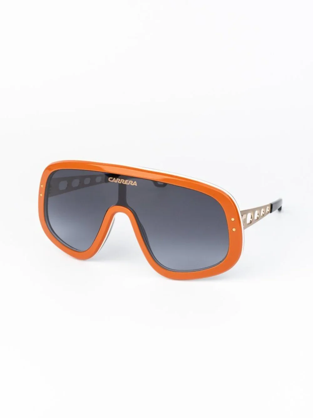 Carrera Men Sunglasses Orange Grey Shield FLAGLAB 17 0C3E 9O NEW AUTHENTIC